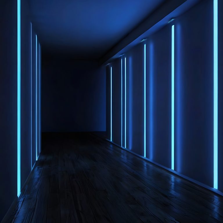 empty-room-with-blue-light-genarated-by-ai